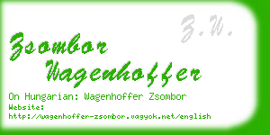 zsombor wagenhoffer business card